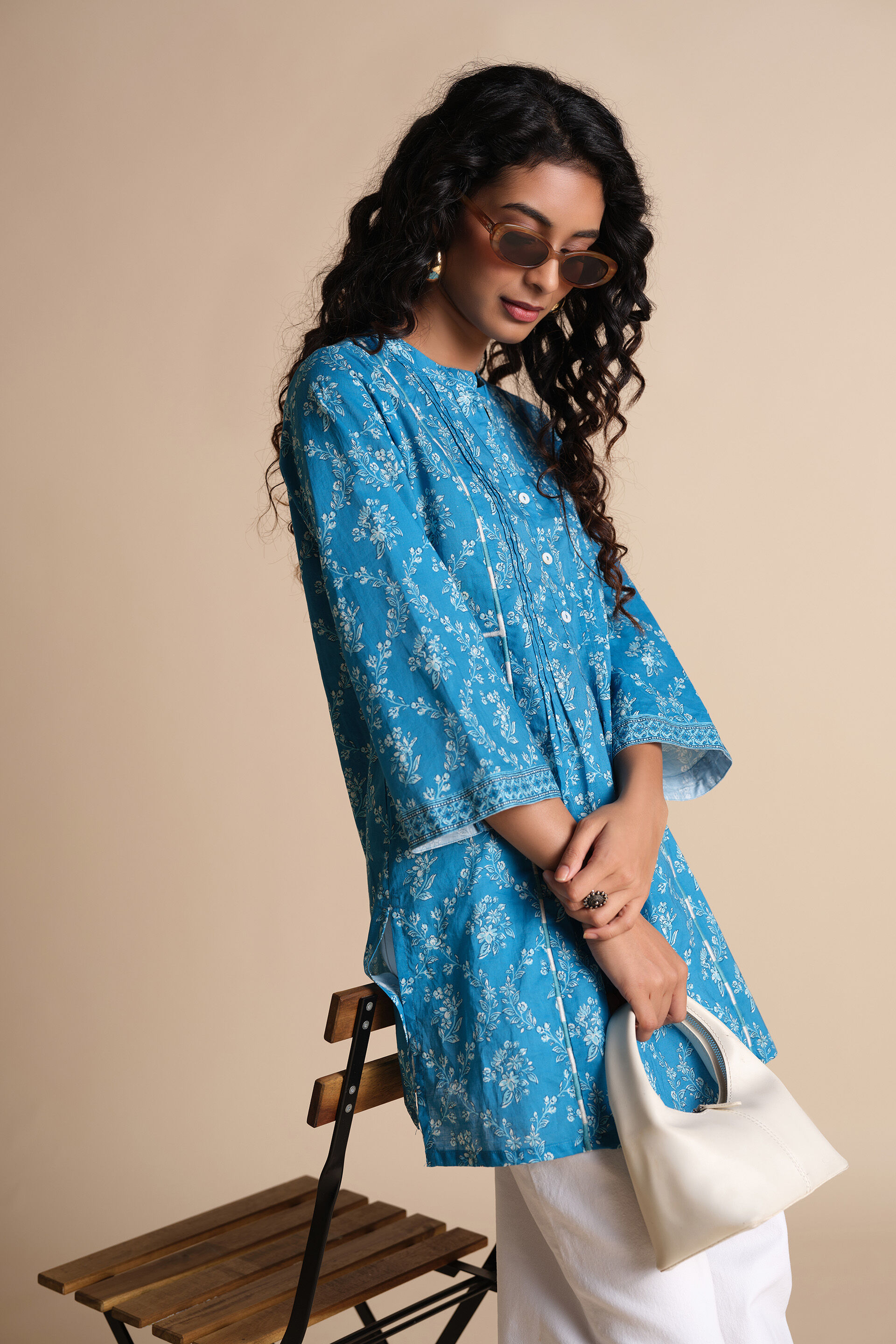 Blue Bahar Tunic, Light Blue, image 3